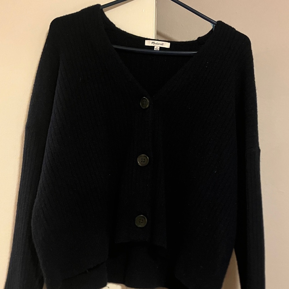 Madewell Navy Button-Up Cardigan